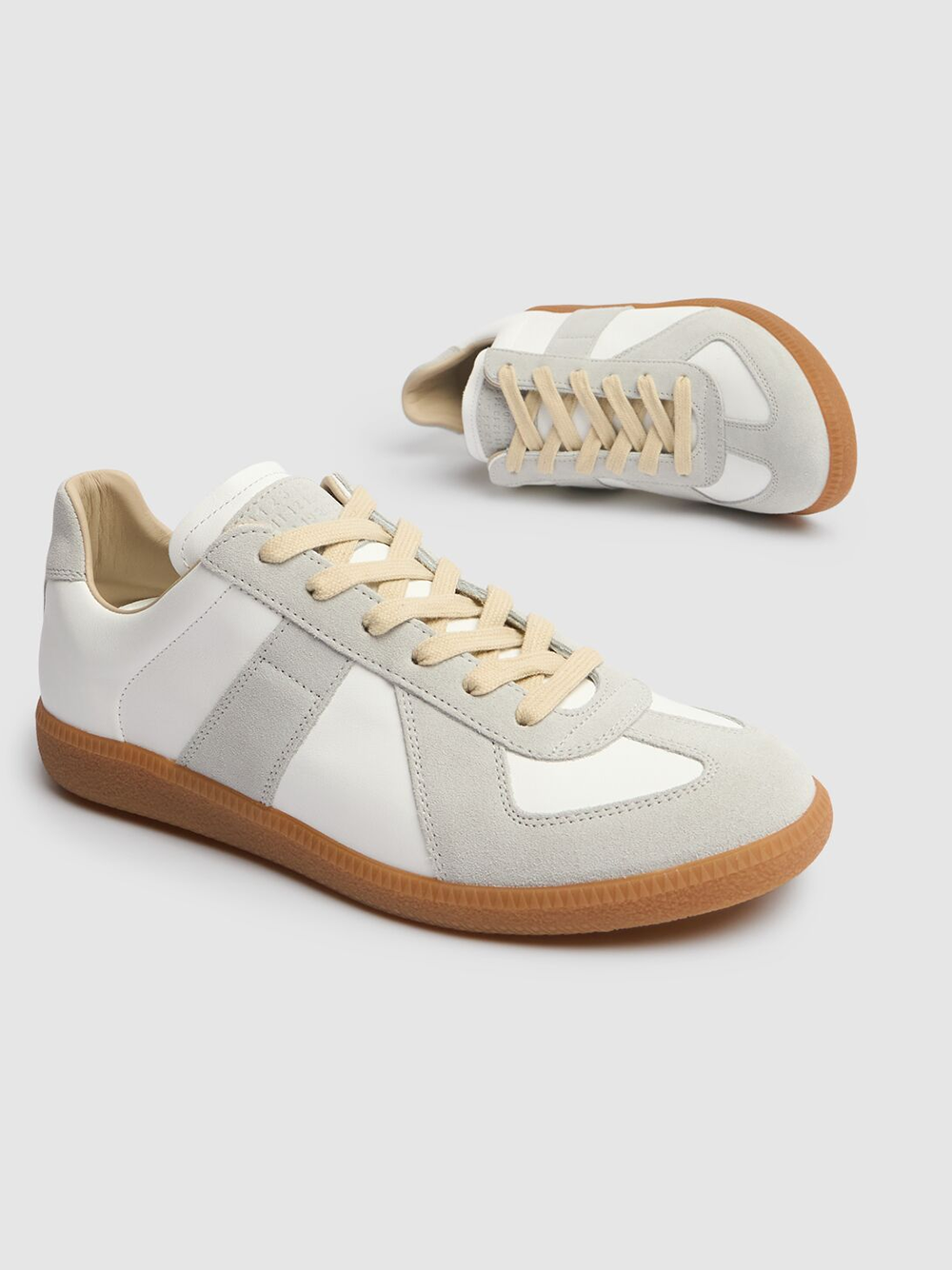 Low Leather And Suede Sneakers