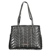 Black Polyethylene Women Handbag
