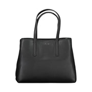 Black Polyester Women Handbag