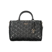 Black Polyethylene Women Handbag