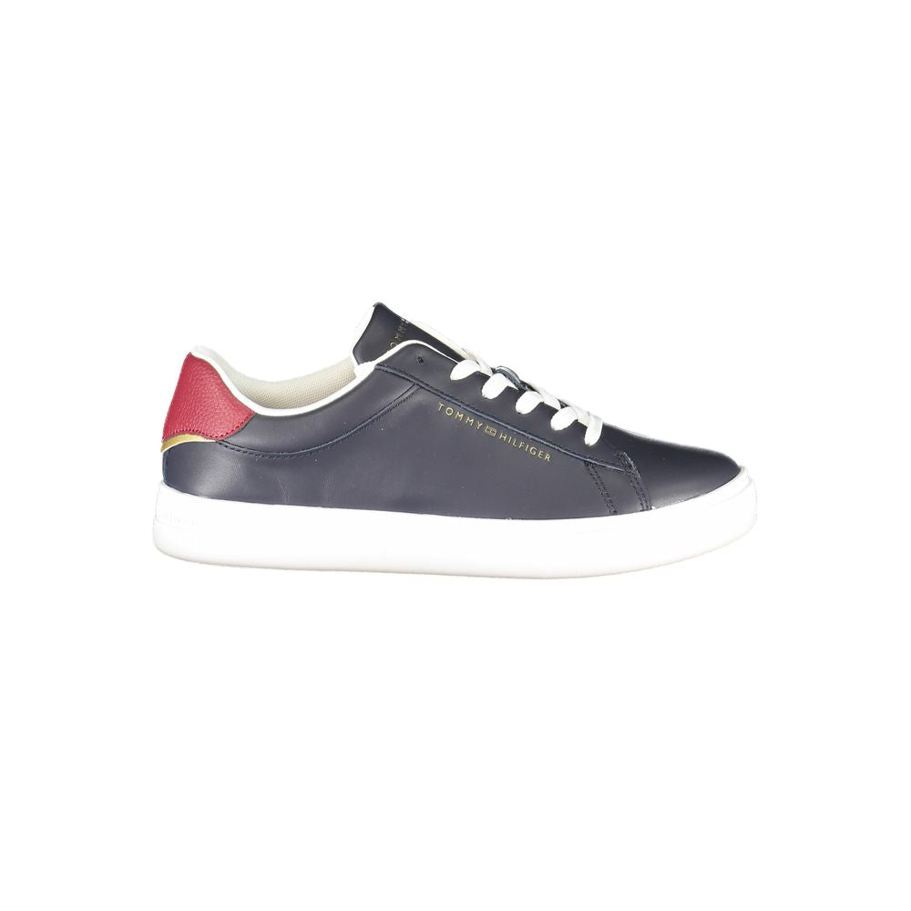 Blue Leather Women Sneaker