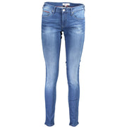 Blue Cotton Women Jeans
