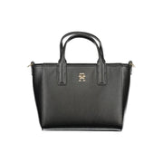 Black Polyester Women Handbag