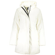 White Polyester Jackets & Coat
