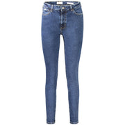 Blue Cotton Women Jeans