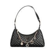 Black Polyethylene Women Handbag