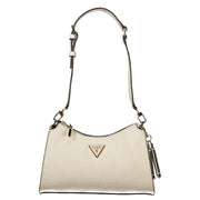 Beige Polyethylene Women Handbag