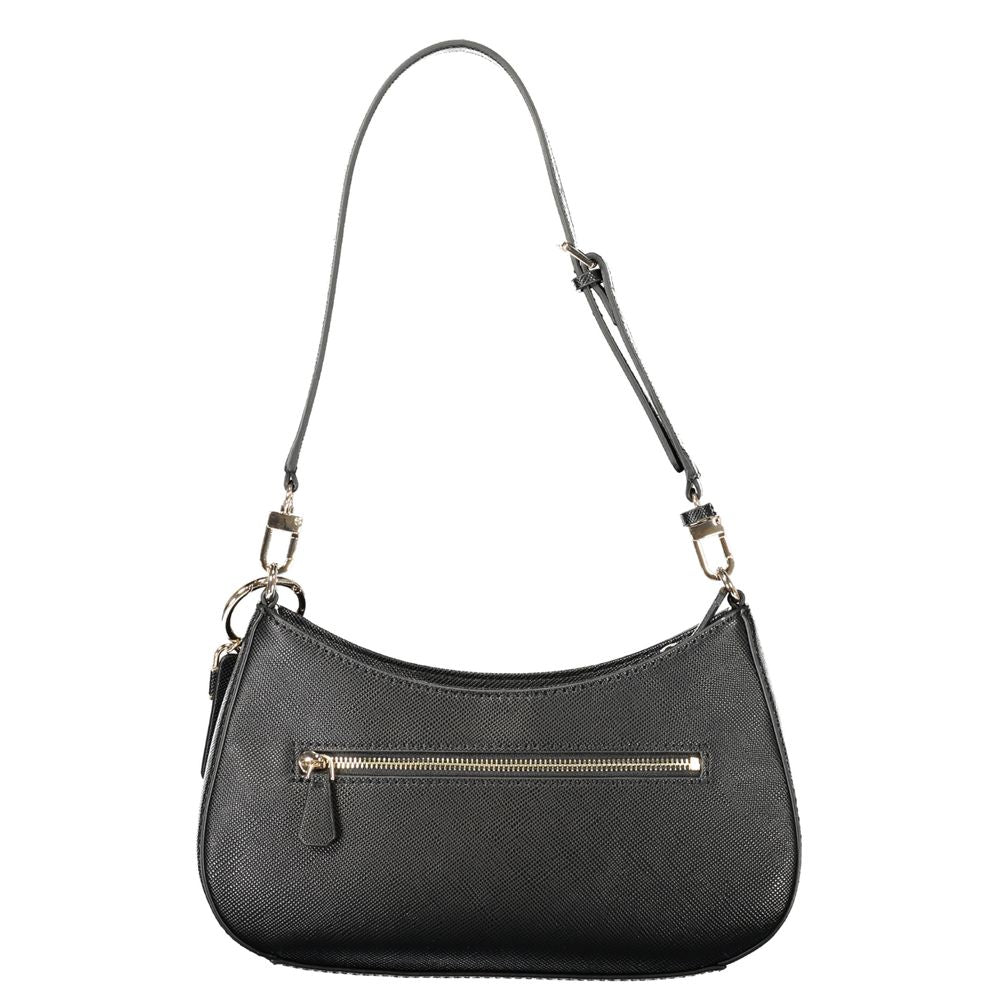 Black Polyethylene Women Handbag