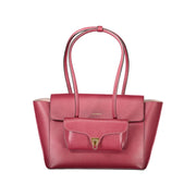 Red Leather Women Handbag