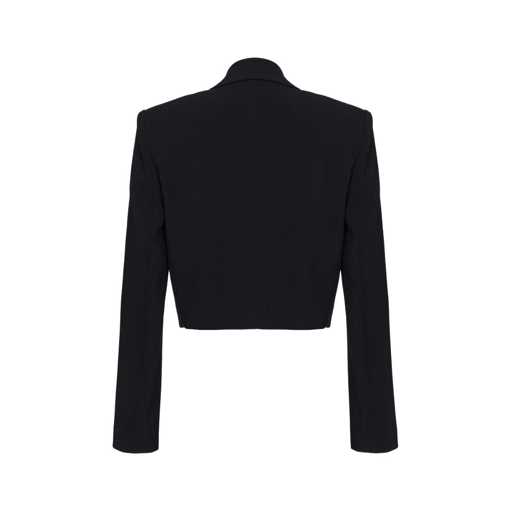 Black Polyester Women Blazer