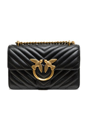 Black Leather Love One Mini Shoulder Bag