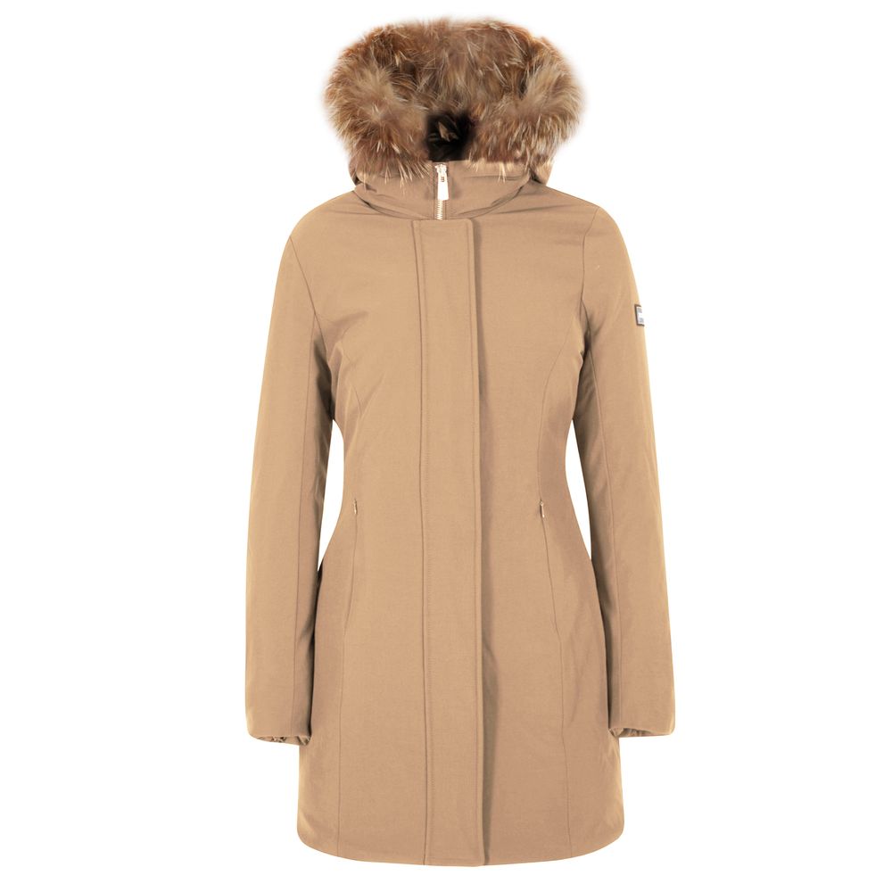 Brown Nylon Jackets & Coat