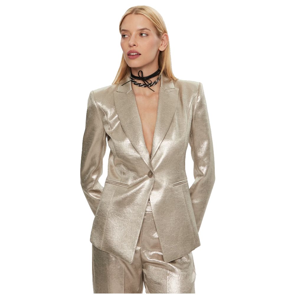 Yellow Polyester Blazer