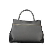 Black Polyethylene Women Handbag
