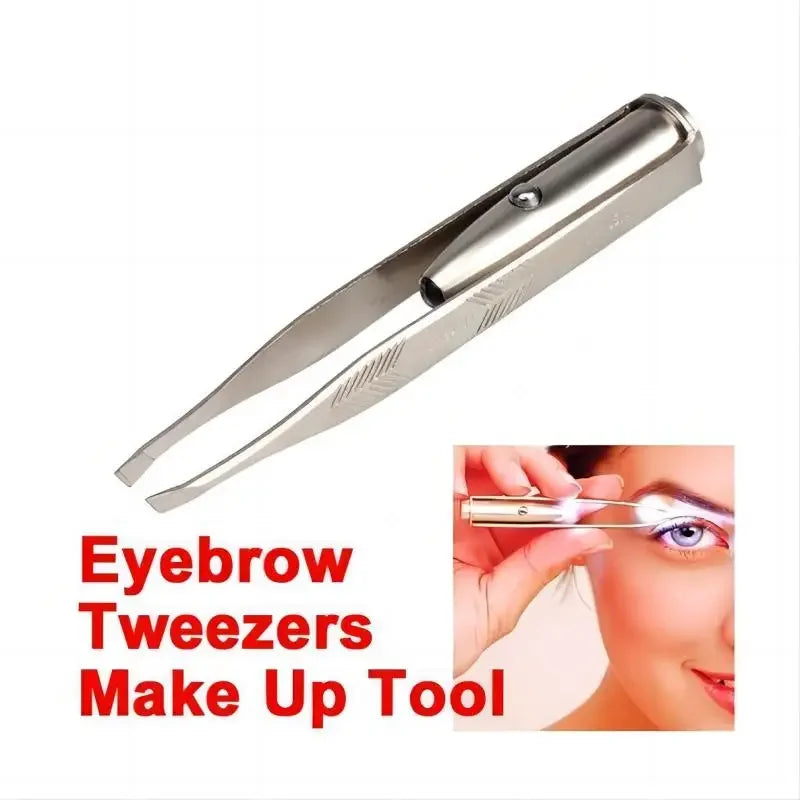 LED Light Eyebrow Tweezer